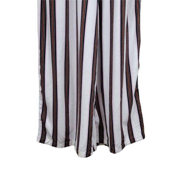 Loft Striped Rayon High Neck Jumpsuit | Size XS - Picture 3 of 16